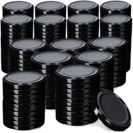 Pojemniki kuchenne - Metalowe wieczka do słoików Virbo 200 szt. 82mm czarne - miniaturka - grafika 1