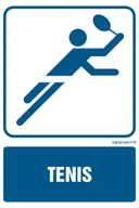 Systemy ekspozycyjne i znaki informacyjne - RD009 TENIS, PN - PŁYTA PCV 1MM; (200X300MM) - miniaturka - grafika 1