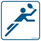 Systemy ekspozycyjne i znaki informacyjne - RC009 TENIS, PN - PŁYTA PCV 1MM; (300X300MM) - miniaturka - grafika 1