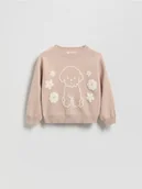 Bluzy dla dziewczynek - Reserved - Sweter z aplikacją - beżowy - miniaturka - grafika 1