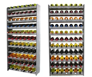Regał na wino RW-16 77 butelek - Szary Dekor / Wamar-Sosenka - Pozostałe akcesoria barmańskie - miniaturka - grafika 1