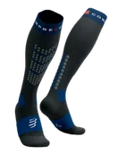 Skarpetki sportowe męskie - COMPRESSPORT Skarpety kompresyjne narciarskie ALPINE SKI FULL SOCKS black/estate blue - miniaturka - grafika 1