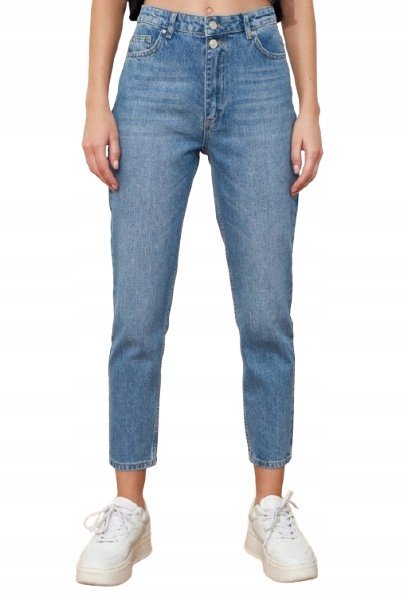 TRENDYOL JEANSY DAMSKIE MOM JEANS PROSTE NIEBIESKIE 36 5AA