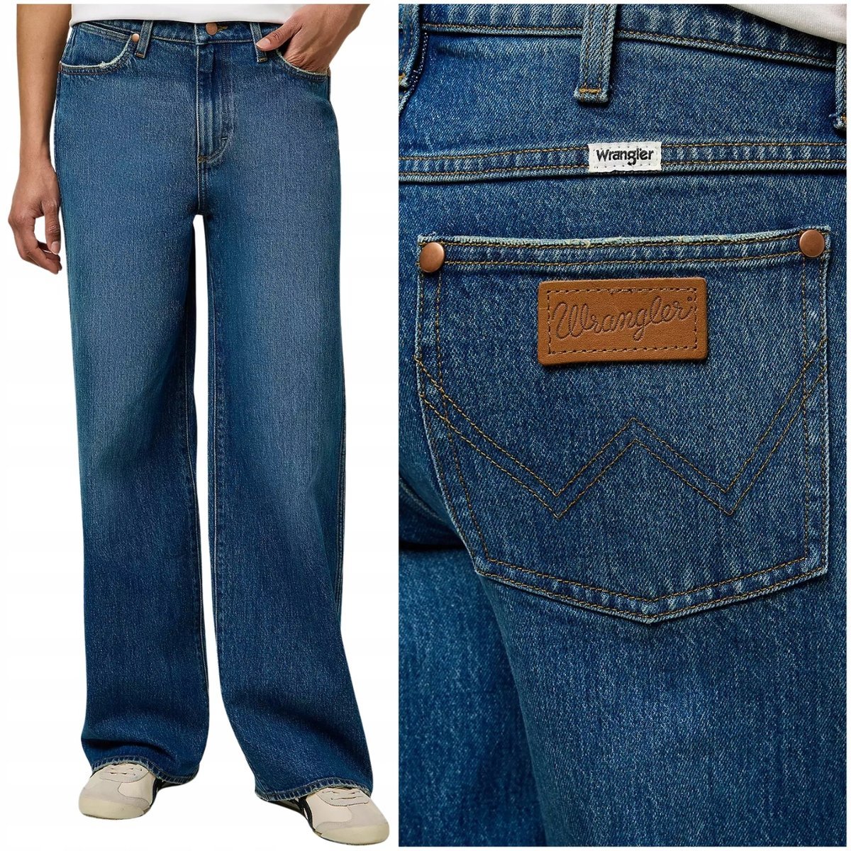 Wrangler LOOSE STRAIGHT luźne wysokie damskie spodnie jeansowe W29 L32