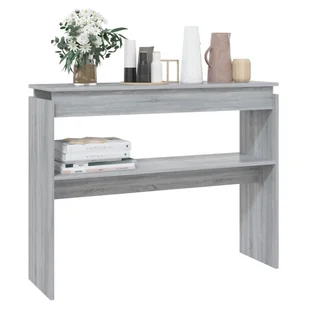Lumarko Stolik konsolowy, szary dąb sonoma, 102x30x80 cm - Konsole i sekretarzyki - miniaturka - grafika 6