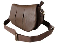 Torebki damskie - Torebka Damska, Miejska Mała Listonoszka Na Ramię, Kolor Brązowy - miniaturka - grafika 1