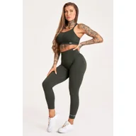Spodnie sportowe damskie - Legginsy fitness damskie Gym Glamour push up 2.0 - miniaturka - grafika 1