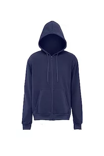 Bondry Męska bluza z kapturem z dzianiny z zamkiem błyskawicznym, poliester, granatowa, rozmiar S, morski, S - Bluzy męskie - miniaturka - grafika 1