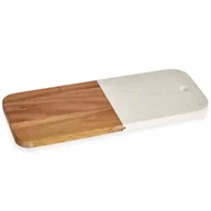 Deski do krojenia - Deska do serwowania, marmur i drewno, 38 x 18 cm - miniaturka - grafika 1