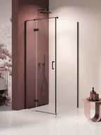 Kabiny prysznicowe - Kabina prysznicowa uchylna lewa kolor czarny mat 90x70 cm K-3702 New Trendy Nesta Black - miniaturka - grafika 1