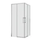 Kabiny prysznicowe - Kabina prysznicowa kwadratowa Remix 90 x 90 x 195 cm chrom Sensea - miniaturka - grafika 1