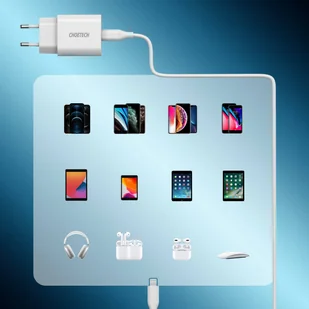 Choetech ładowarka sieciowa USB Typ C 20W Power Delivery 3A + kabel USB Typ C - Lightning 1,2m biały (Q5004-V2-EU-CLWH) - Ładowarki do telefonów - miniaturka - grafika 9