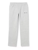 Spodenki męskie - Champion Legacy Authentic Pants-Script Logo Powerblend Fleece Straight Hem męskie spodnie dresowe, Grigio Melange, L - miniaturka - grafika 1