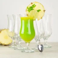 Szklanki - Szklanki do drinków, koktajli, zestaw 6 szklanek i 6 łyżeczek - miniaturka - grafika 1