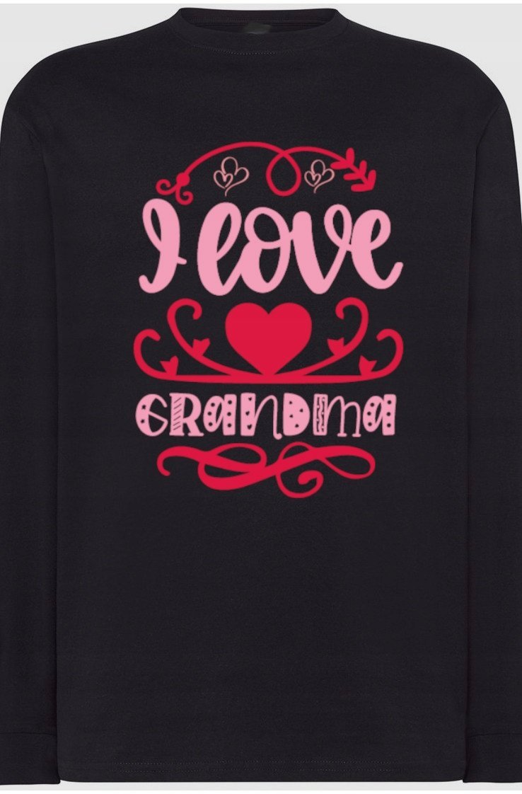 Dzień Babci Nadruk Longsleeve Modny r.XXL