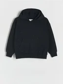 Bluzki dla dziewczynek - Reserved - Bluza z cyrkoniami - czarny - miniaturka - grafika 1