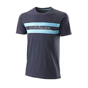 Wilson T-shirt męski CHI SCRIPT CTN wielokolorowa Niebiesko-szary (Outer Space) S WRA790901SM - Koszulki męskie - miniaturka - grafika 1