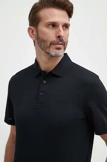 Koszulki męskie - Joop! polo bawełniane Pacey kolor czarny gładki 30036120 10015575 - grafika 1