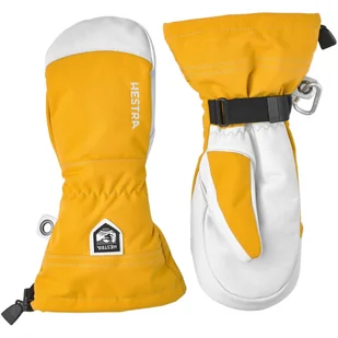 Hestra Army Leather Heli Ski, mitenki narciarskie, żółte - Rękawice narciarskie - miniaturka - grafika 1