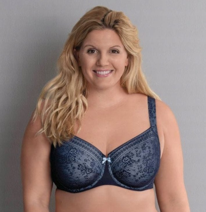 Biustonosz Rosa Faia Fleur miękki na fiszbinach szerokie ramiączka 90E