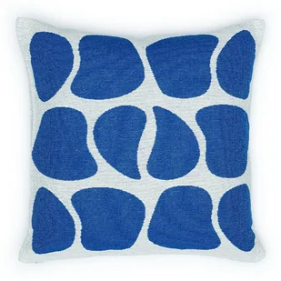 Poszewka bawełnina akrylowa 50x50 Kamyczki niebieska - Poszewki na poduszki - miniaturka - grafika 1