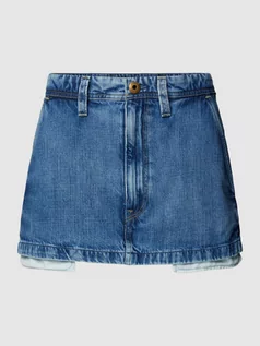 Spódnice - Spódnica jeansowa z wpuszczanymi kieszeniami model ‘Workwear’ - grafika 1