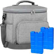 Torby termiczne - KAMAJU TT1601SM TORBA SZARY MELANŻ 16L +2X400ML - miniaturka - grafika 1