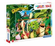 Puzzle - Clementoni Puzzle 104 Maxi Super Kolor Gigantosaurus - miniaturka - grafika 1