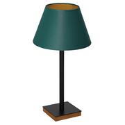 Lampy stojące - Luminex Table lamps 3762 lampa stołowa lampka 1x60W E27 czarny/zielony/naturalny/złoty - miniaturka - grafika 1