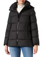 Płaszcze damskie - Geox Płaszcz damski, czarny, 38 (DE) - miniaturka - grafika 1