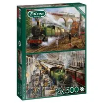 Falcon Puzzle 2x500 Kolejowy przewóz poczty G3 - Puzzle - miniaturka - grafika 1