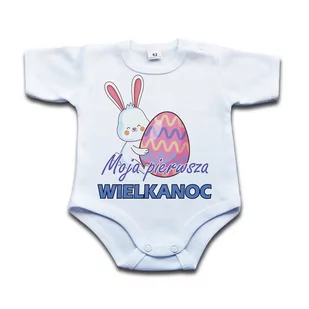 BODY Moja pierwsza Wielkanoc - zając 74 kr - Body dla niemowląt - miniaturka - grafika 1