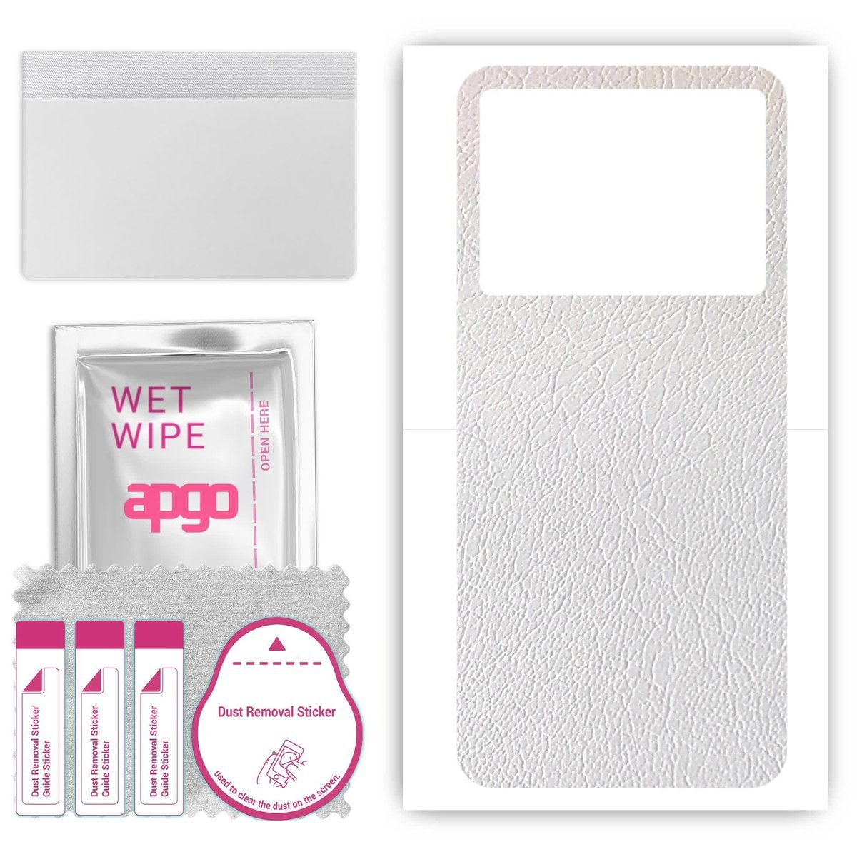 Folia naklejka skórka strukturalna na TYŁ do Infinix Note 12 Turbo - Skóra Biała - apgo SKINS