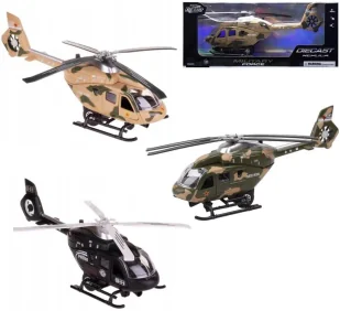 Helikopter metal pull back ze światłem i dźwiękiem - Trifox - Samoloty i helikoptery - miniaturka - grafika 1