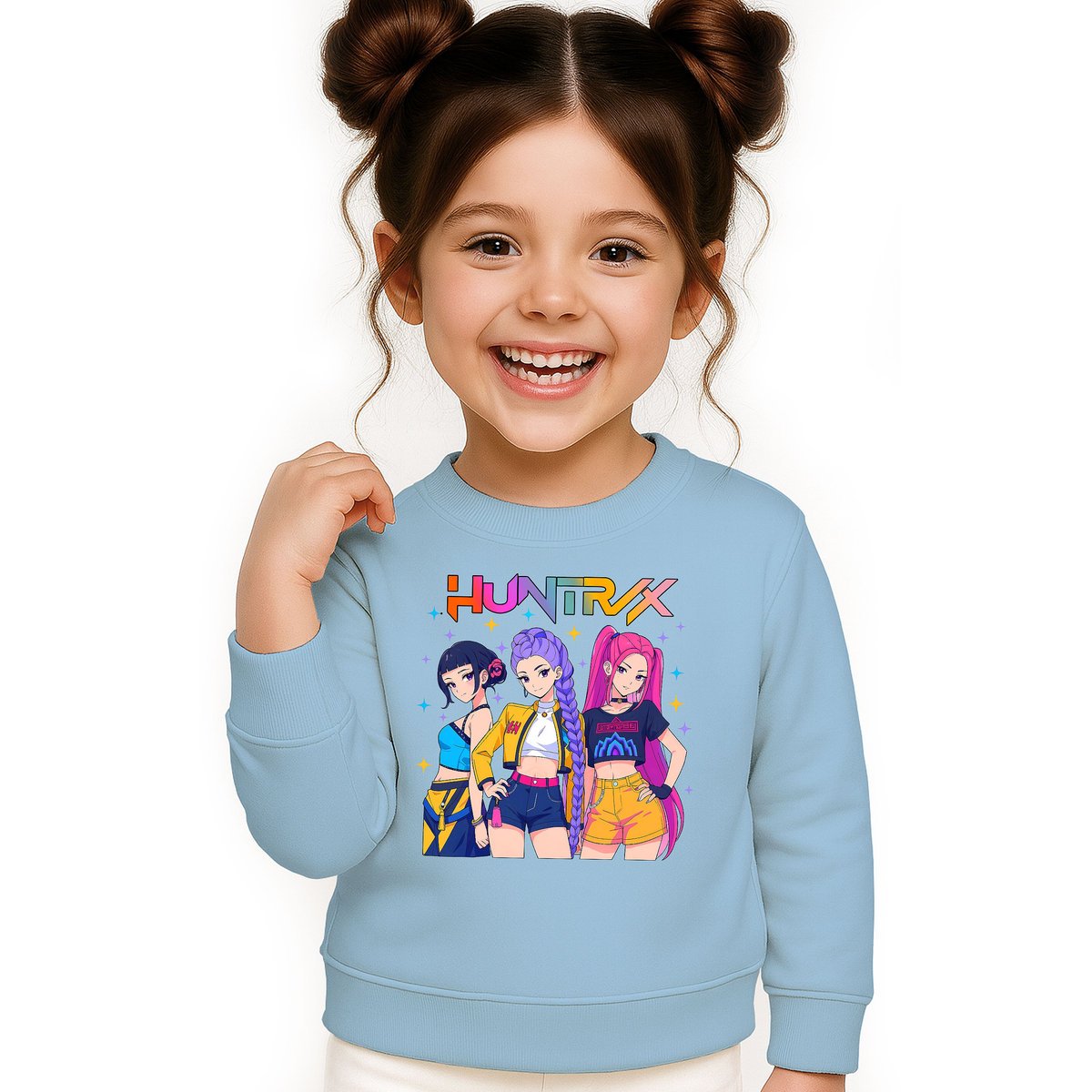 BLUZA DZIECIĘCA KPOP DEMON HUNTERS HUNTRIX 122-128 BAWEŁNIANA JAKOŚĆ