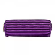 Piórniki - Piórnik saszetka metaliczny fioletowy STRIGO - miniaturka - grafika 1