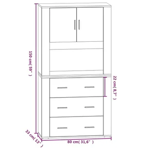 Wysoka szafka, biała, materiał drewnopochodny Lumarko! - Szafki do salonu - miniaturka - grafika 13