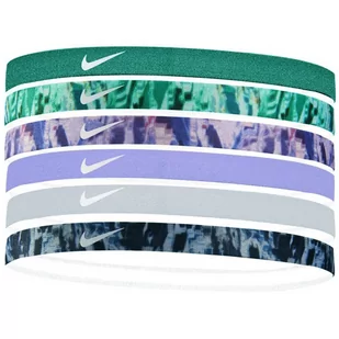 Opaski na głowę Nike 6szt printed zielona, szara, fioletowa N0002545322OS - Pozostały sprzęt i akcesoria do ćwiczeń - miniaturka - grafika 1