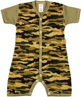 Pajacyki dla niemowląt - PAJAC KRÓTKI rękaw rampers , Moro khaki 80 KLEKLE - miniaturka - grafika 1