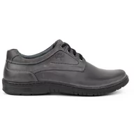 Półbuty męskie - Buty męskie skórzane Casual 921K szare - Komodo - miniaturka - grafika 1