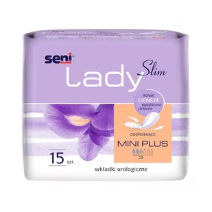 Seni Lady Slim, Mini Plus, Wkładki urologiczne dla kobiet, 15 szt - Pieluchy dla dorosłych - miniaturka - grafika 1