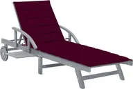 Leżaki ogrodowe - Elior Bordowy leżak ogrodowy - Solar - miniaturka - grafika 1