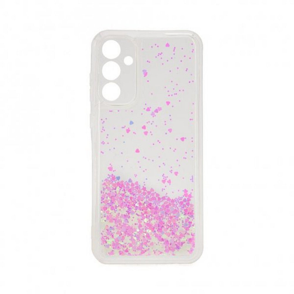 iLike Tylny pokrowiec Samsung Galaxy A35 Silicone Case Water Glitter Light Pink ILISAMA35WGLP