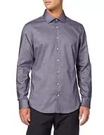 Koszule męskie - Jedwabna koszula męska biznesowa – jednokolorowa, elegancka koszula z dodatkowym komfortem noszenia i kołnierzem typu Kent – krój slim fit – długi rękaw – 100% bawełna - miniaturka - grafika 1