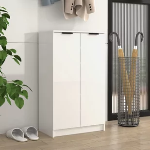 Lumarko Szafka na buty, wysoki połysk, biała, 59x35x100 cm - Szafki na buty - miniaturka - grafika 1