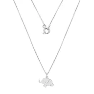 Naszyjniki - Srebrny naszyjnik słonik - miniaturka - grafika 1