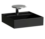 Umywalki - Laufen Kartell Umywalka wisząca lub nablatowa 46x46 cm bez otworu na baterię czarny mat H8183317161121 - odbiór osobisty: Kraków, Warszawa - miniaturka - grafika 1