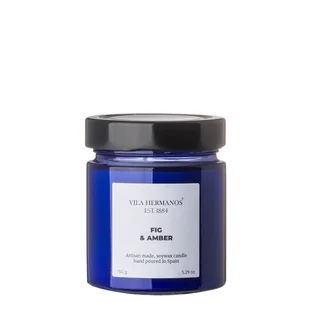 Fig & Amber - Vila Hermanos -  świeca zapachowa 150g - seria Apothecary Cobalt Blue - Świece - miniaturka - grafika 1