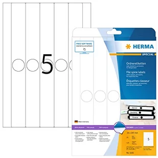 Herma Hngeordneretik. A4 wei 34x297 mm Papier opak 125 St. - 5165 - Papier do drukarek - miniaturka - grafika 1