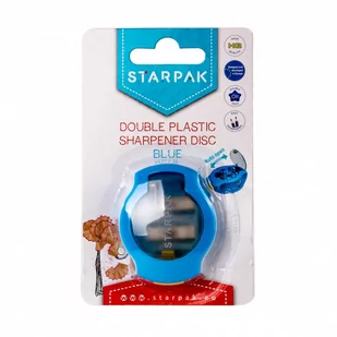 Starpak Temperówka 2ostrz Starpak Dysk niebieski B/c 12/48 - Przybory szkolne - miniaturka - grafika 1